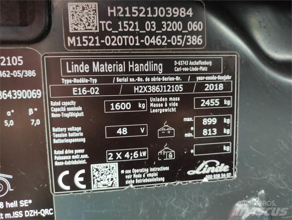 Linde E16-02-386-EVO Elektritõstukid