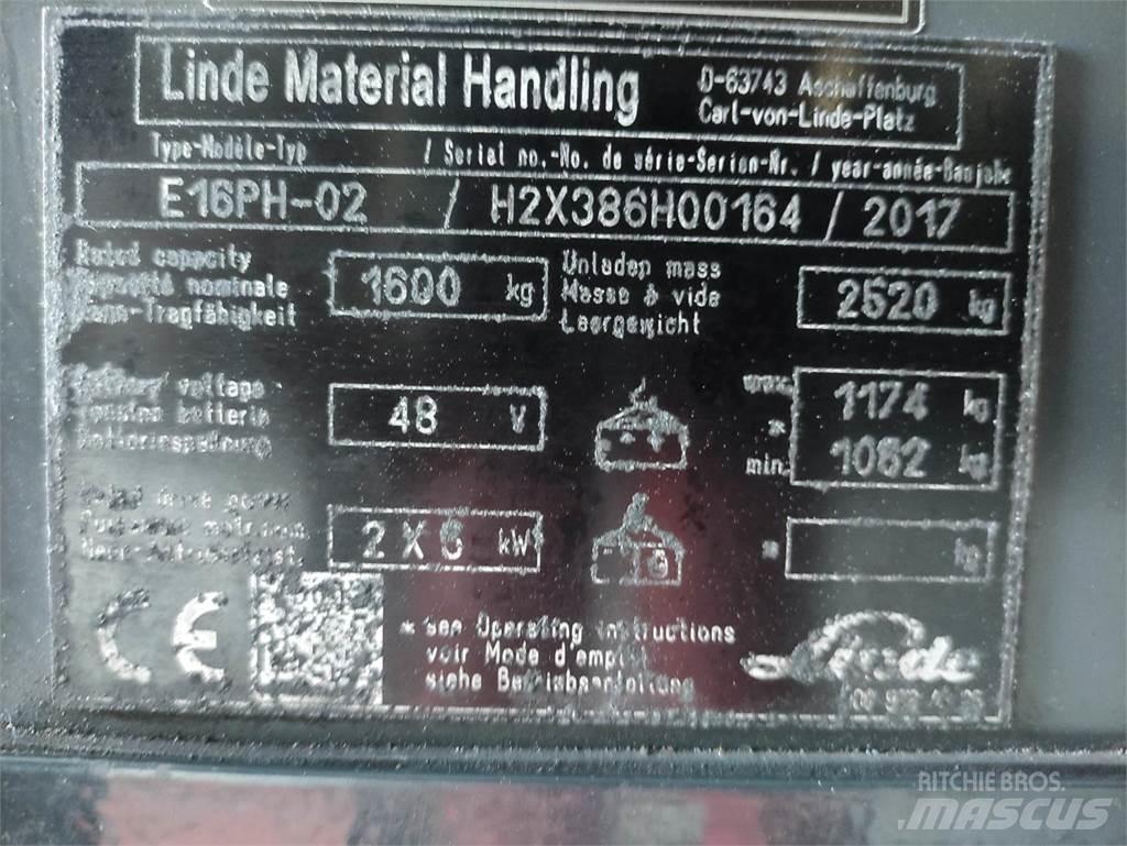 Linde E16PH-02-386 EVO Elektritõstukid