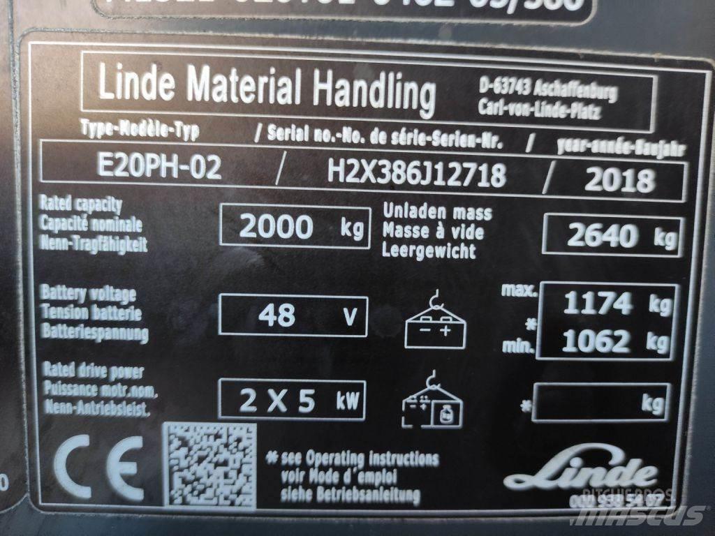 Linde E20P-02-386 EVO Elektritõstukid
