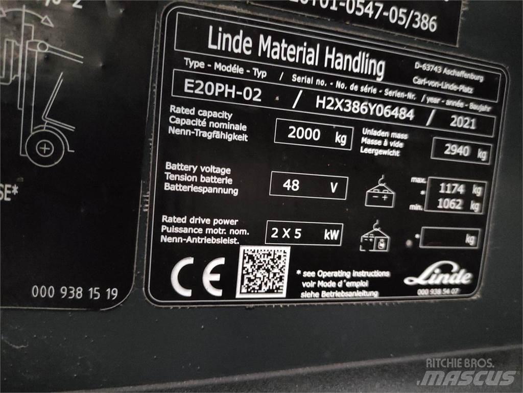 Linde E20PH-02-386-EVO Elektritõstukid