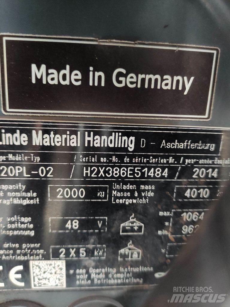 Linde E20PL-02-386 EVO Elektritõstukid
