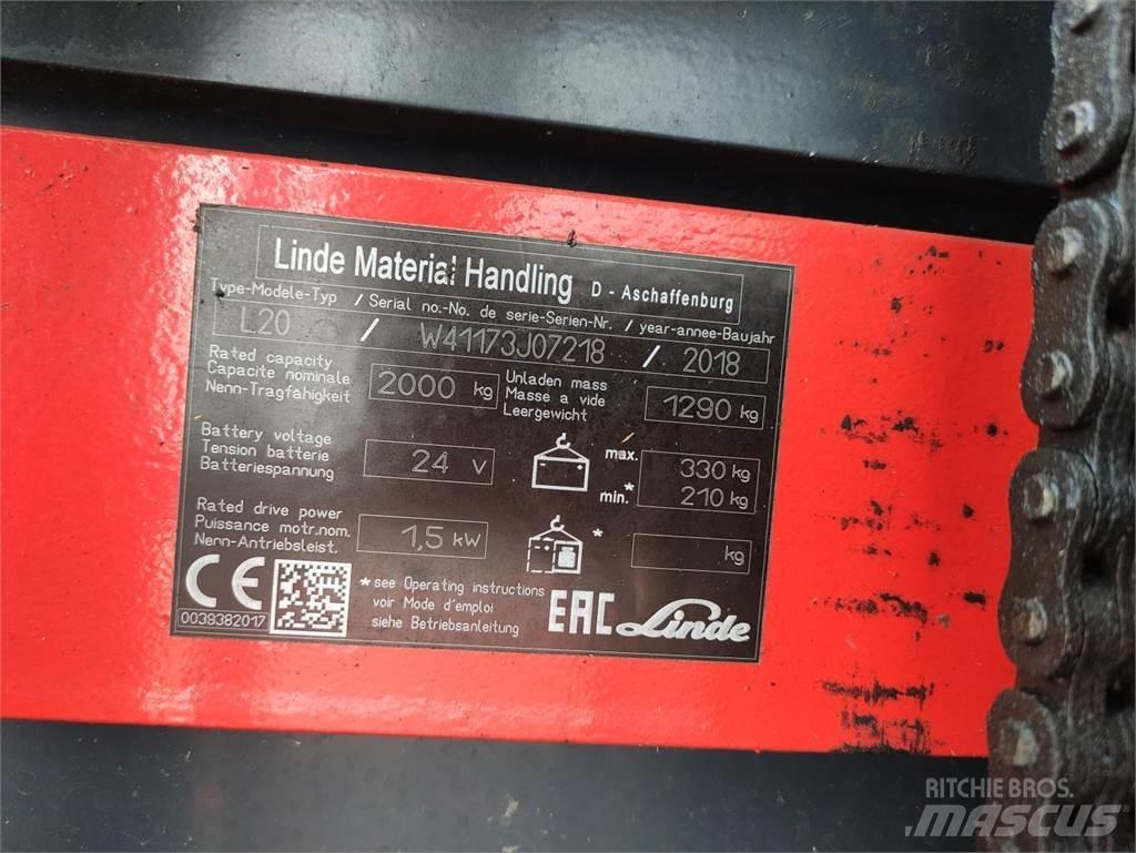 Linde L20i-1173 Järelkäidavad virnastajad