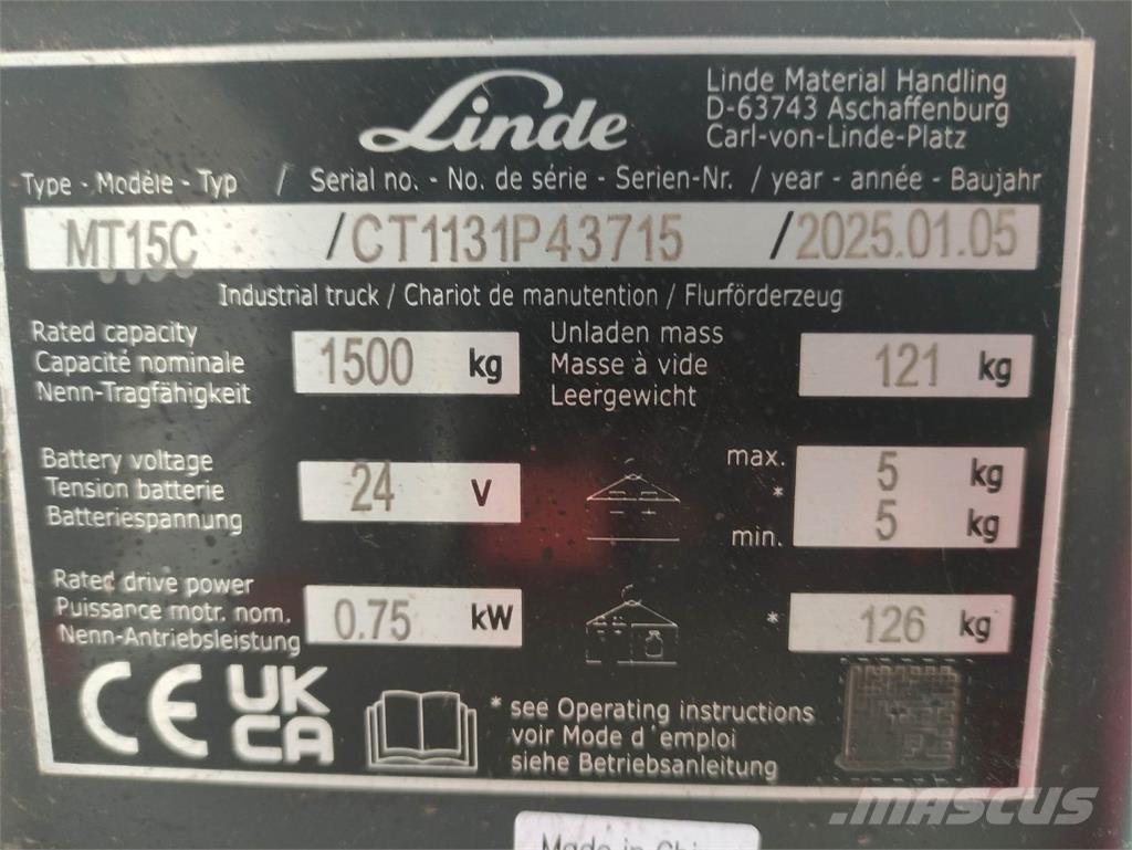 Linde MT15C Elektriline alusesiirdaja