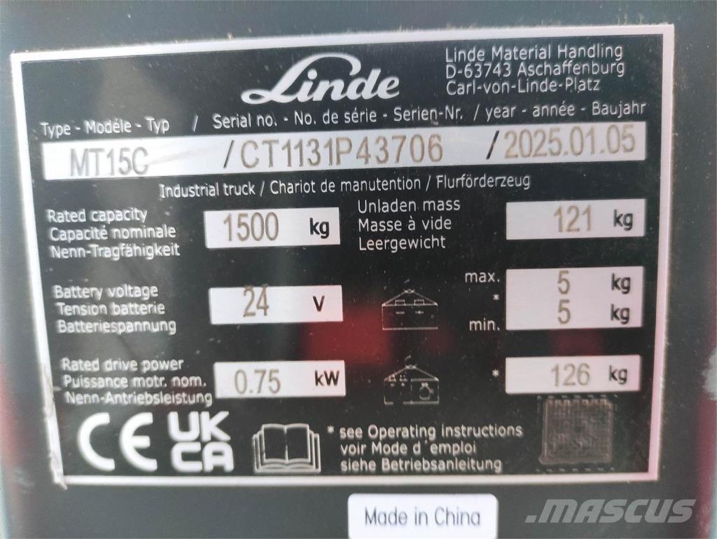 Linde MT15C Elektriline alusesiirdaja
