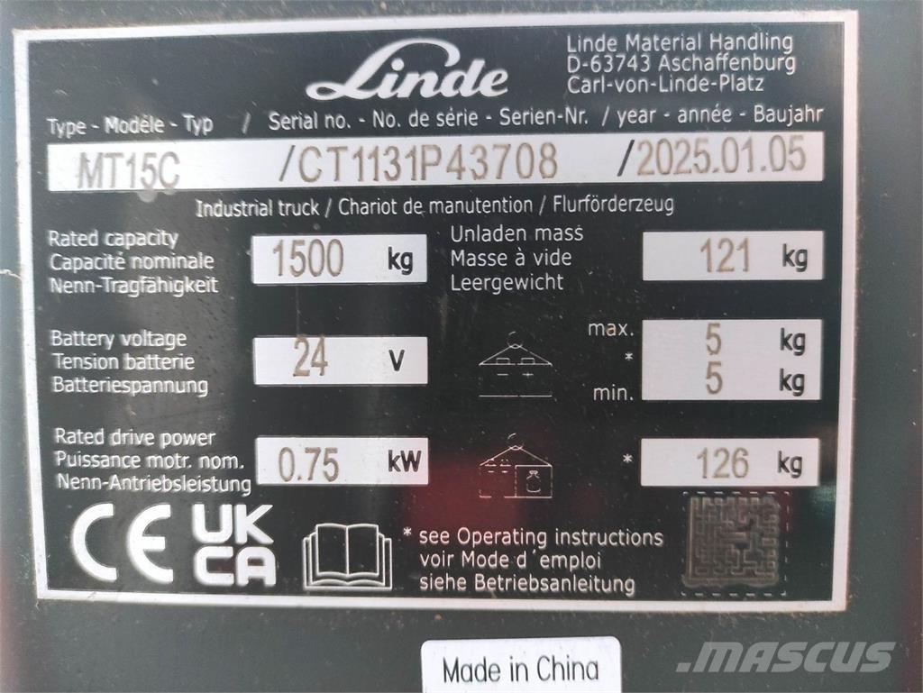 Linde MT15C Elektriline alusesiirdaja