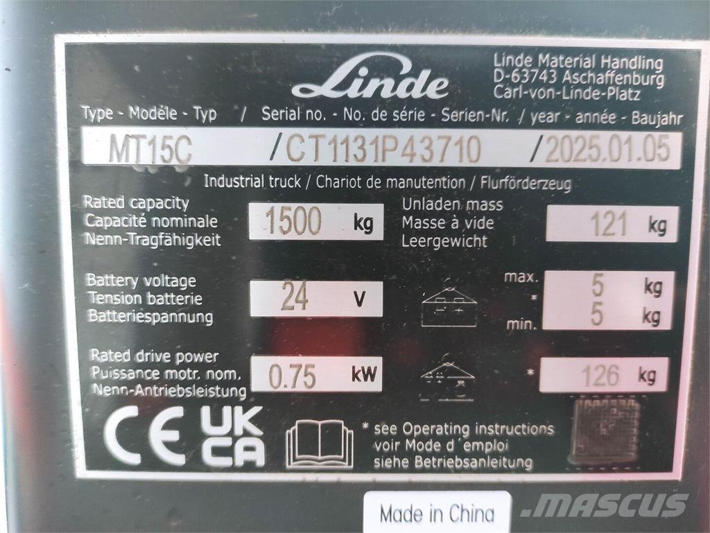 Linde MT15C Elektriline alusesiirdaja