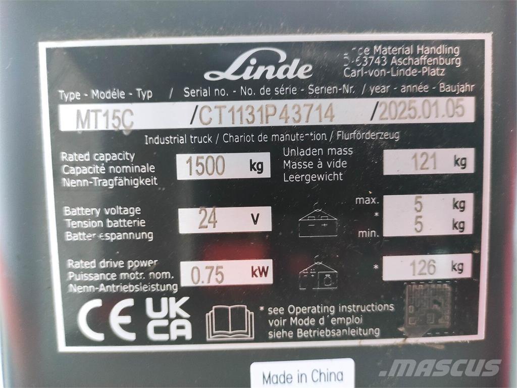Linde MT15C Elektriline alusesiirdaja