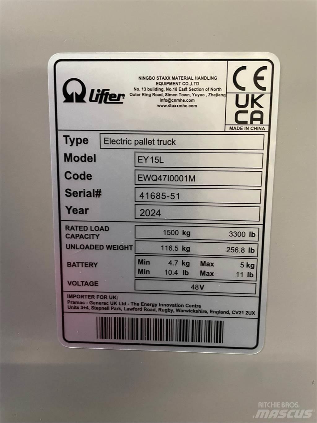Pramac EY15L *NEU* Elektriline alusesiirdaja