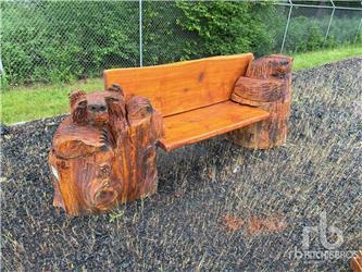  Cedar Chainsaw Carved Bear Bench