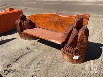 Cedar Chainsaw Carved Eagle Bench
