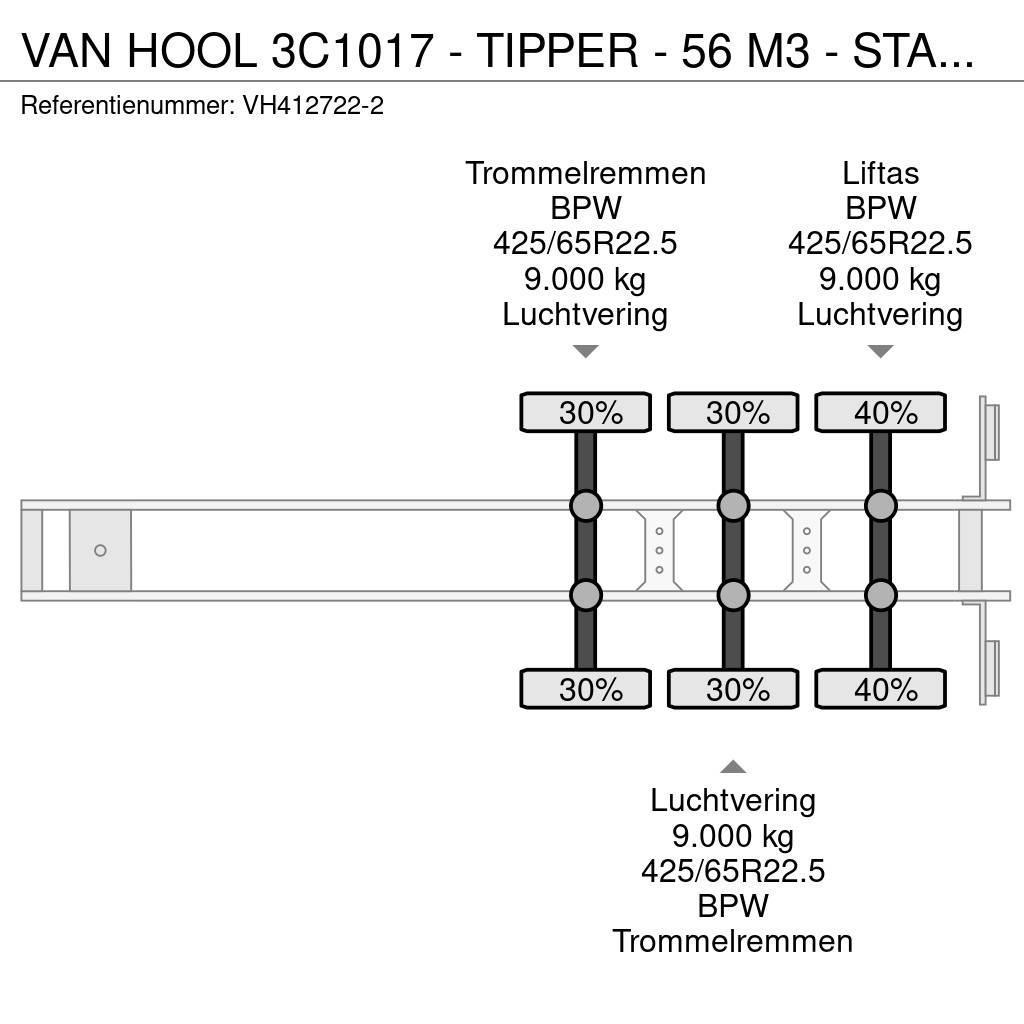 Van Hool 3C1017 - TIPPER - 56 M3 - STAHL/STEEL - 3 AXLE - B Kallur-poolhaagised