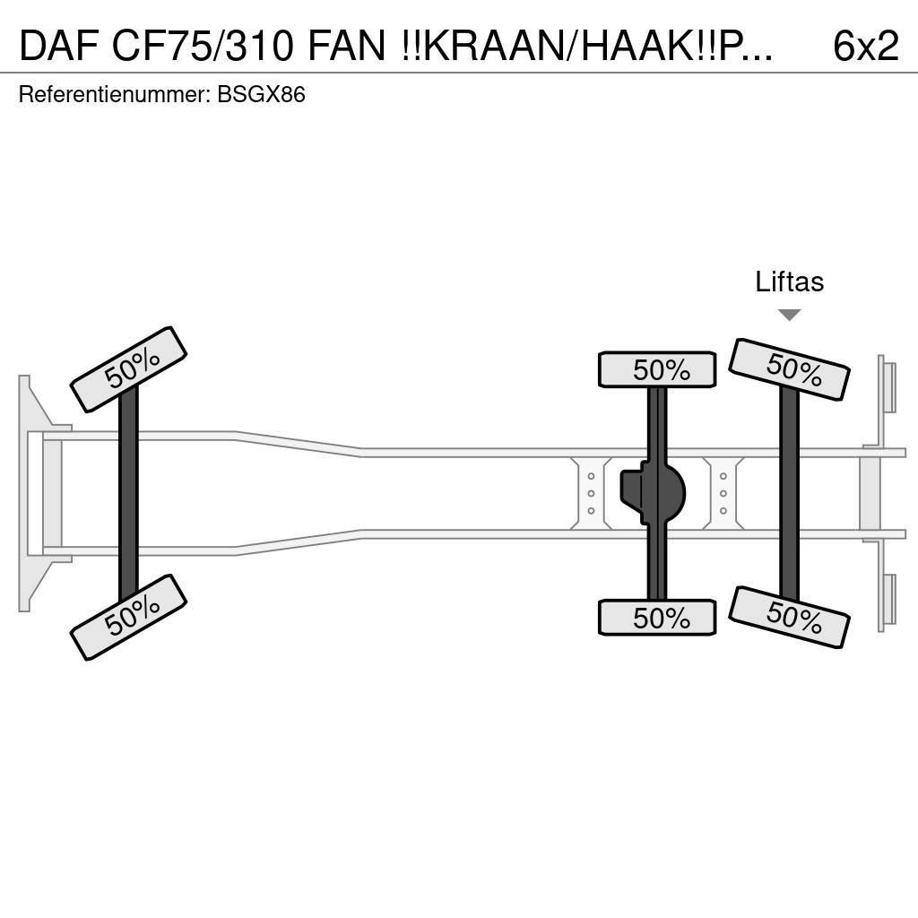 DAF CF75/310 FAN !!KRAAN/HAAK!!PERSCONTAINER!!HIGH PRE Konksliftveokid