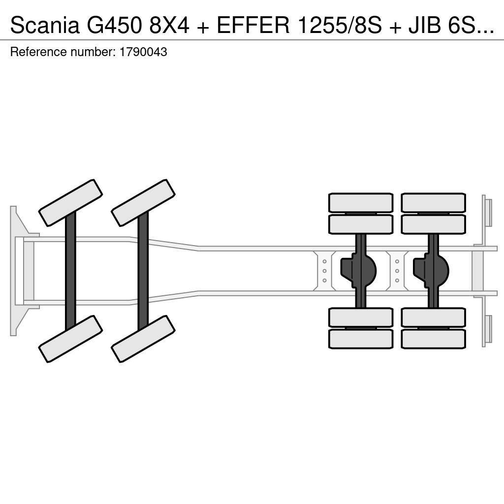Scania G450 8X4 + EFFER 1255/8S + JIB 6S HD KRAAN/KRAN/CR Kraanaga veokid