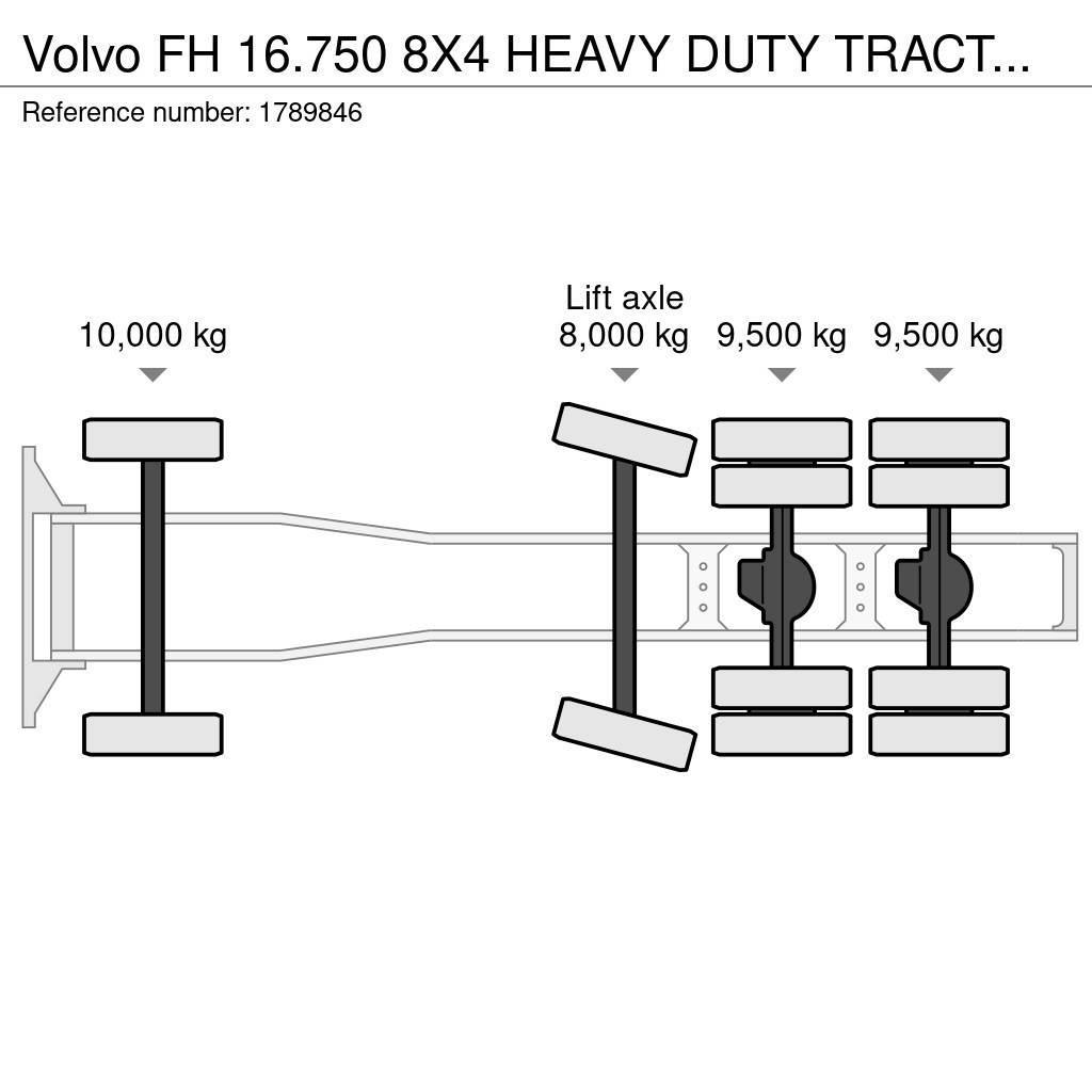 Volvo FH 16.750 8X4 HEAVY DUTY TRACTOR/SZM/TREKKER Sadulveokid