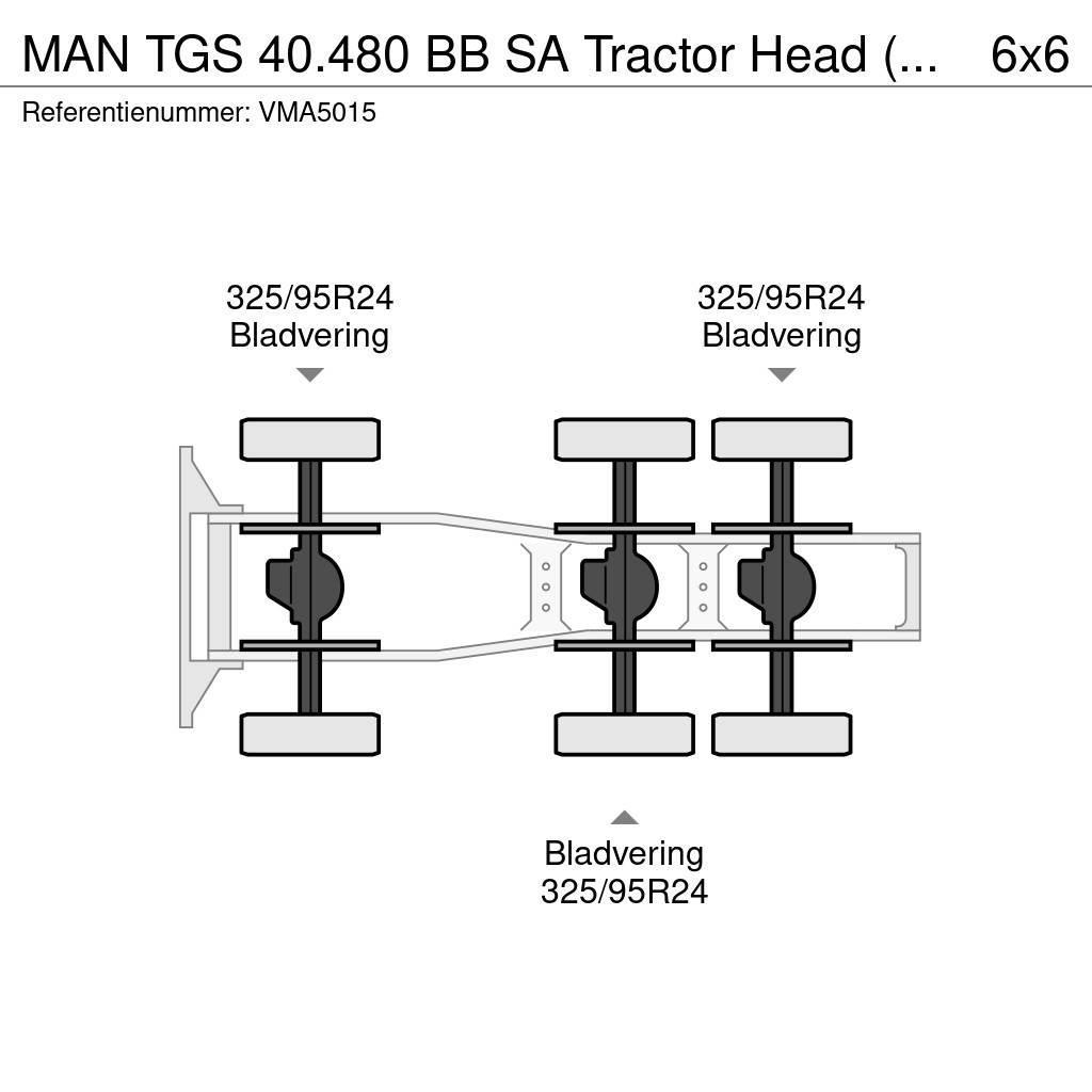 MAN TGS 40.480 BB SA Tractor Head (15 units) Sadulveokid
