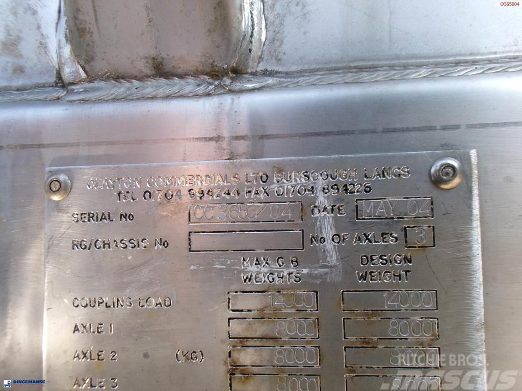 Clayton Bitumen tank inox 33 m3 / 1 comp + ADR Tsistern poolhaagised