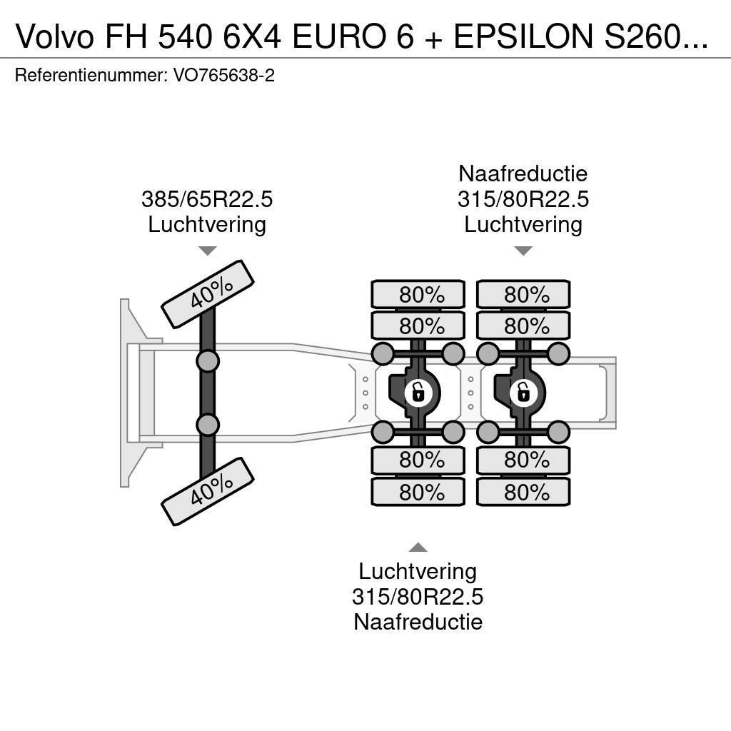 Volvo FH 540 6X4 EURO 6 + EPSILON S260Z96 + TRAILER 4 AX Sadulveokid