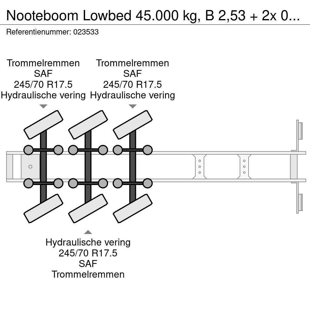 Nooteboom Lowbed 45.000 kg, B 2,53 + 2x 0,23 mtr, Lowbed Raskeveo poolhaagised