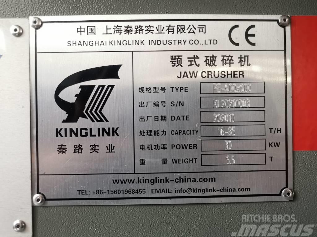 Kinglink Jaw Crusher PE400X600 (16X24) Purustid