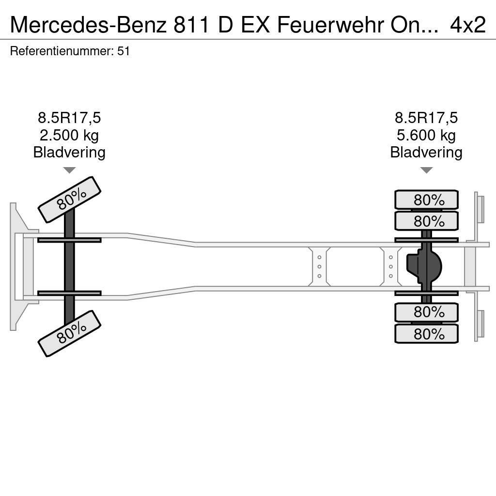Mercedes-Benz 811 D EX Feuerwehr Only 13.000 KM Like New! Raamautod