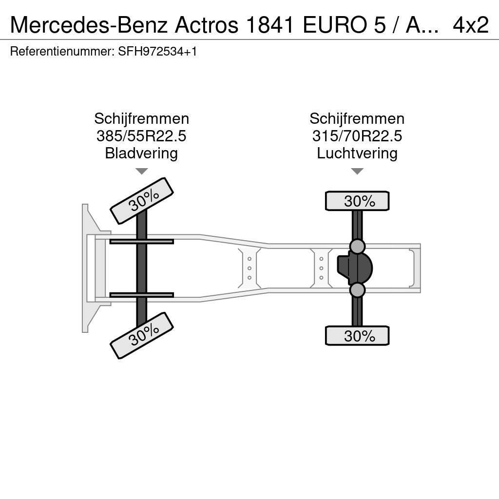 Mercedes-Benz Actros 1841 EURO 5 / AIRCO / RETARDER Sadulveokid