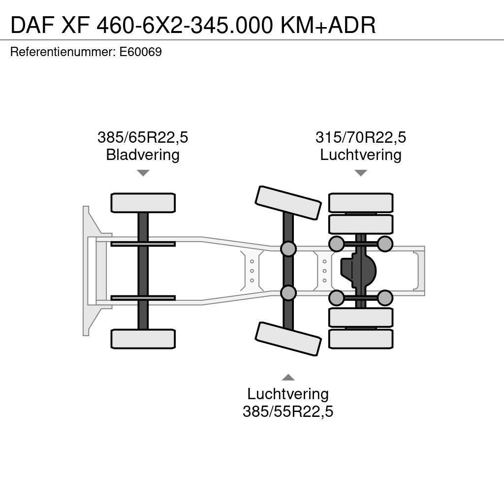 DAF XF 460-6X2-345.000 KM+ADR Sadulveokid