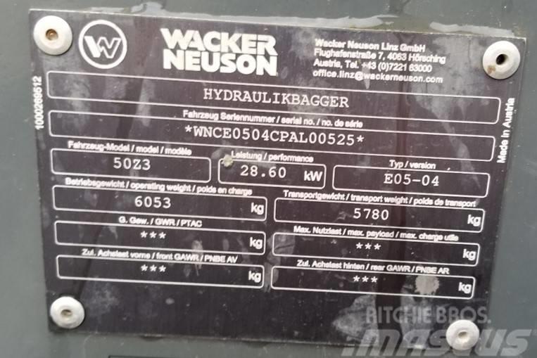 Wacker Neuson 50Z3 Roomikekskavaatorid