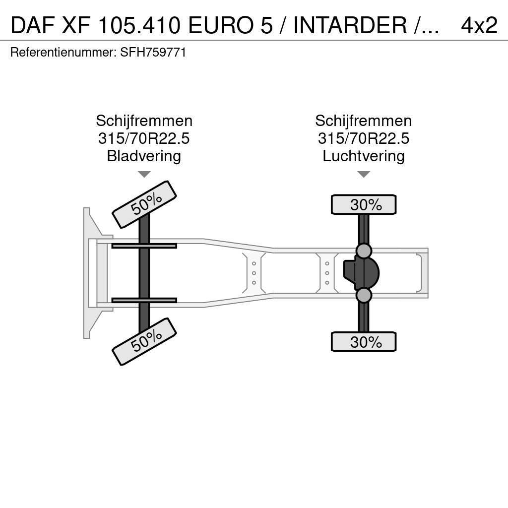 DAF XF 105.410 EURO 5 / INTARDER / COMPRESSOR / PTO / Sadulveokid