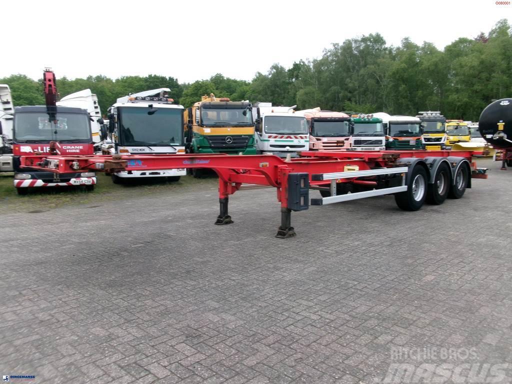 Asca 3-axle container trailer 20, 40, 45 ft Konteinerveo poolhaagised