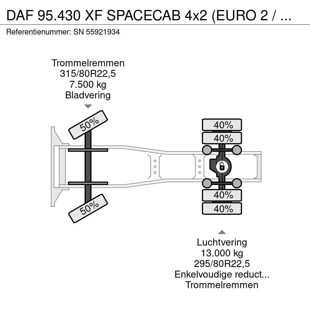 DAF 95.430 XF SPACECAB 4x2 (EURO 2 / ZF16 MANUAL GEARB Sadulveokid