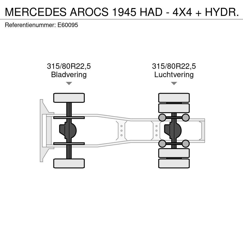 Mercedes-Benz AROCS 1945 HAD - 4X4 + HYDR. Sadulveokid
