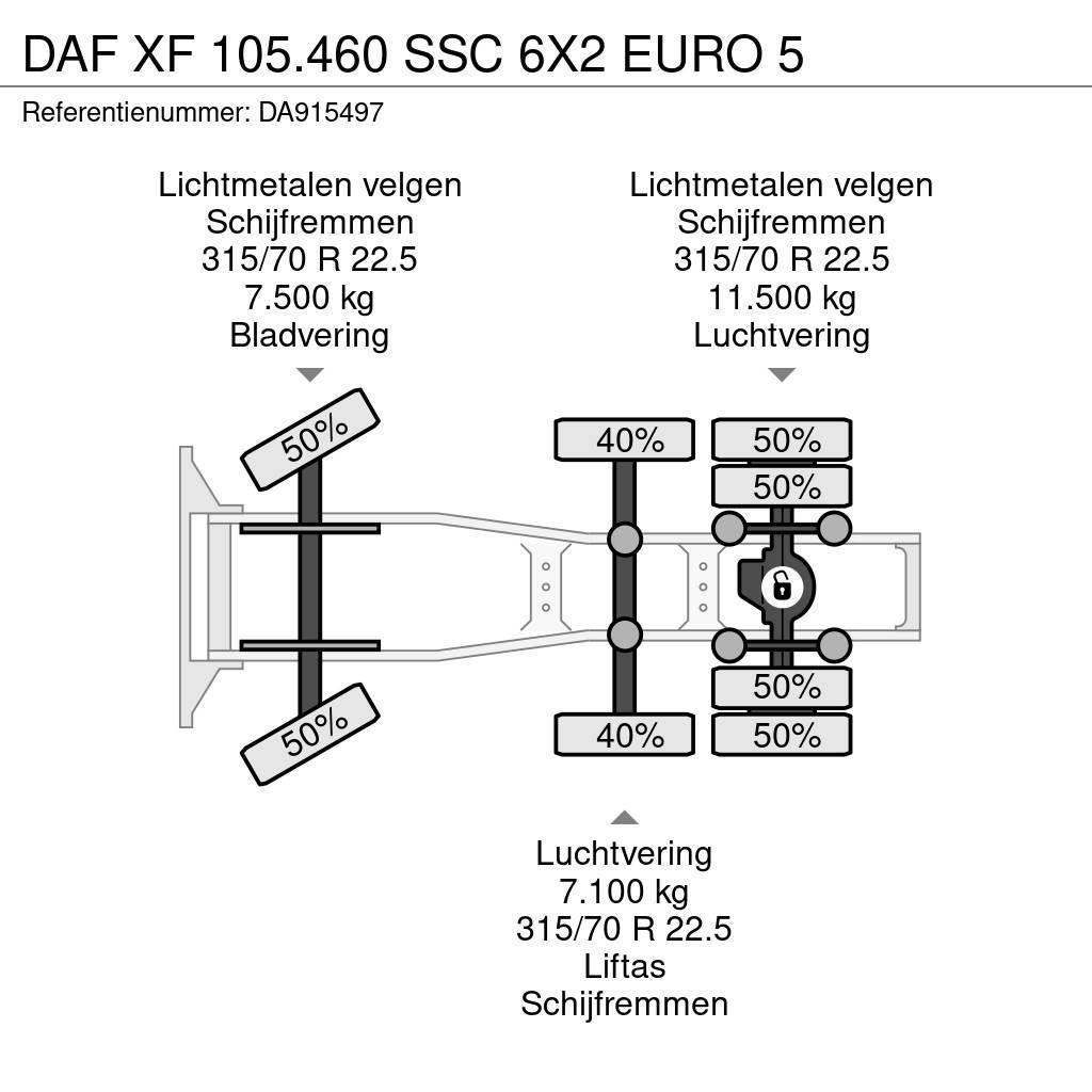 DAF XF 105.460 SSC 6X2 EURO 5 Sadulveokid