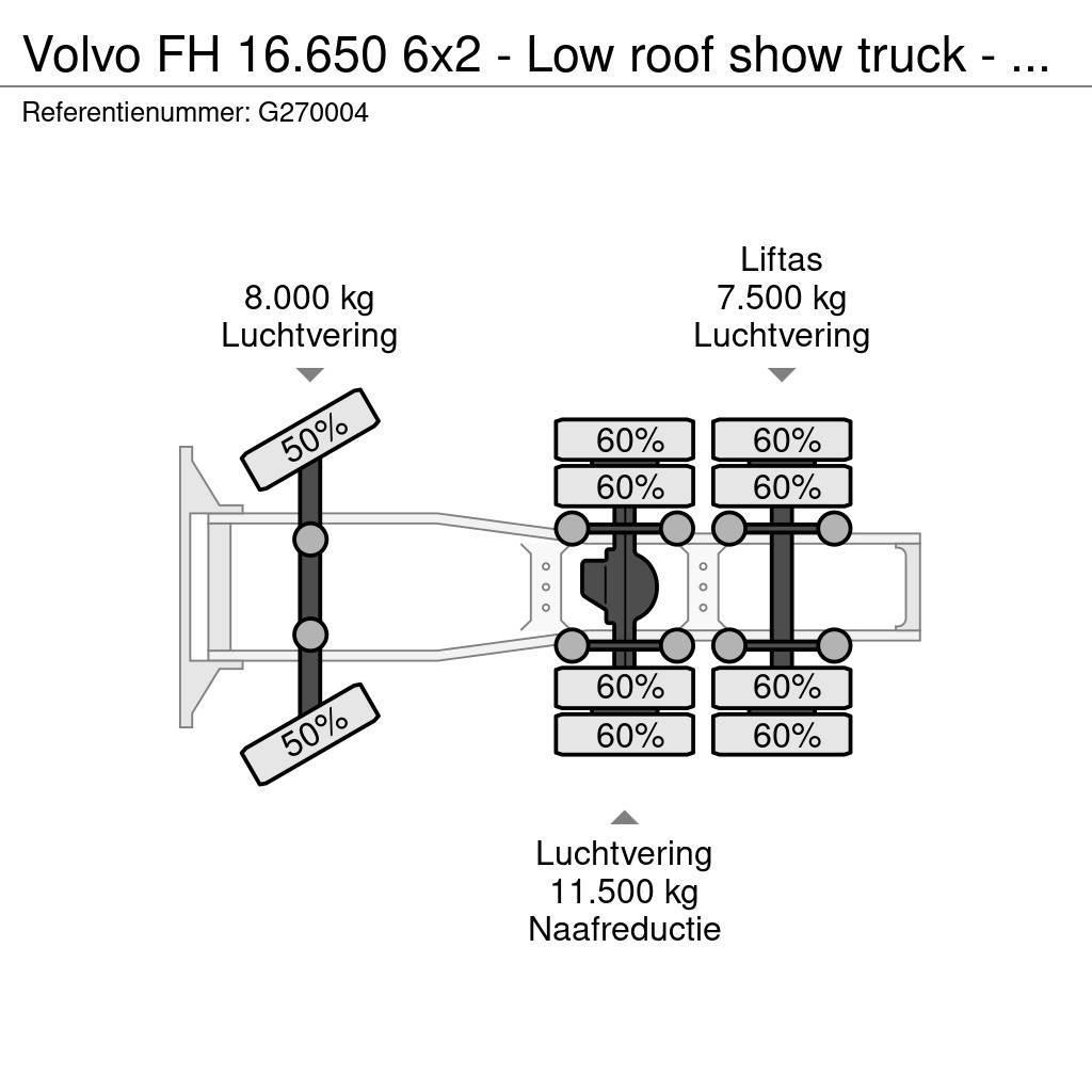 Volvo FH 16.650 6x2 - Low roof show truck - PTO/Hydrauli Sadulveokid