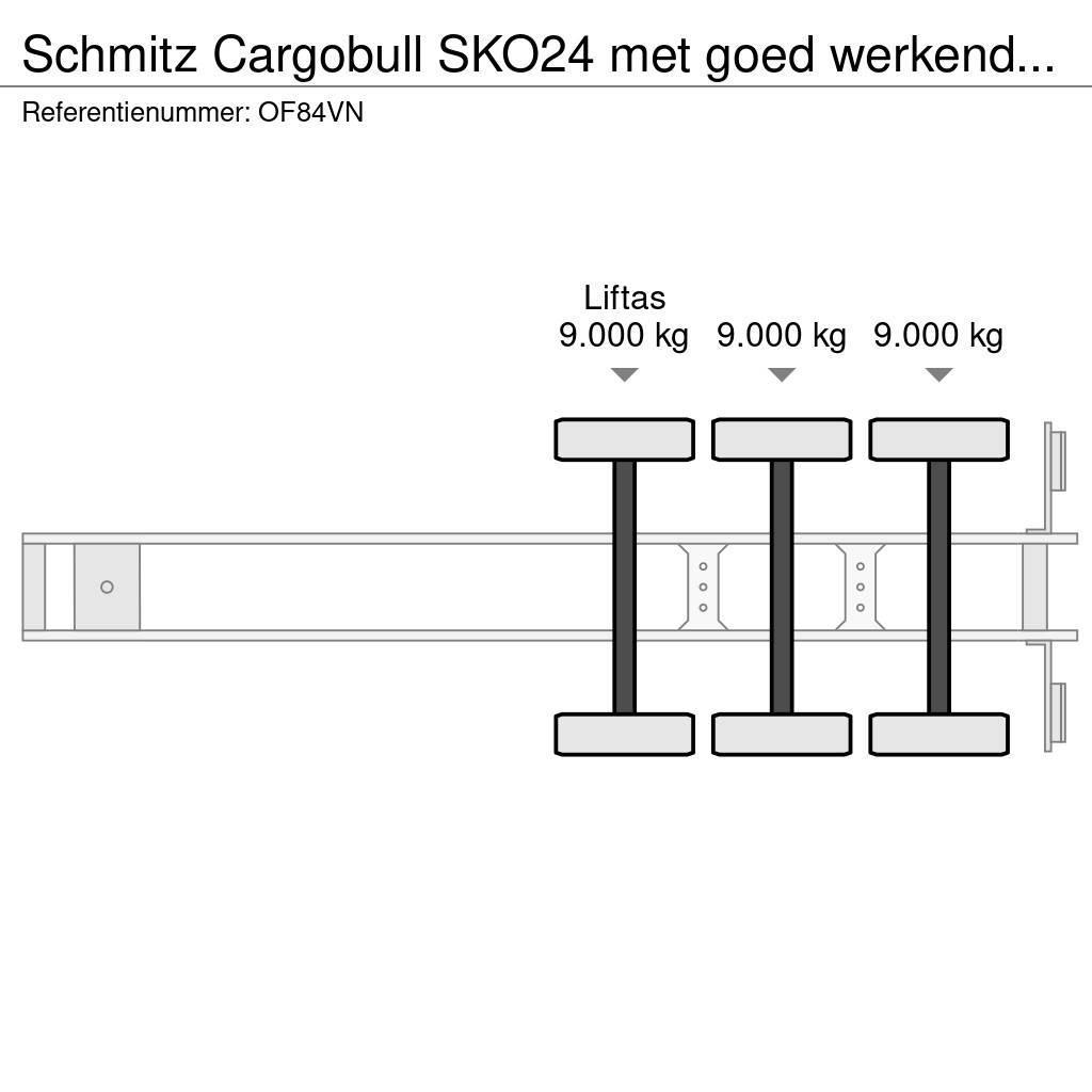 Schmitz Cargobull SKO24 met goed werkende carrier vector koelmotor, Külmikpoolhaagised