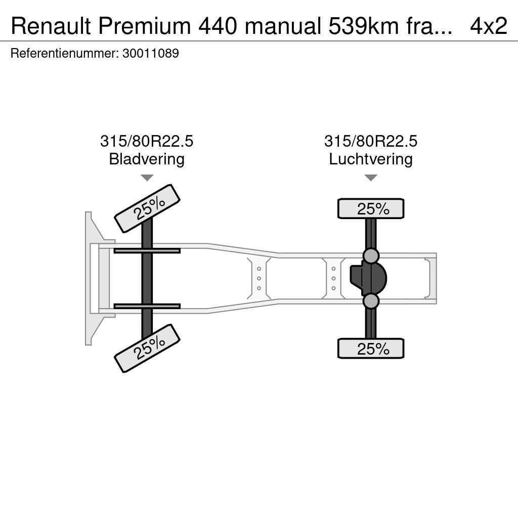 Renault Premium 440 manual 539km francais hydraulic Sadulveokid