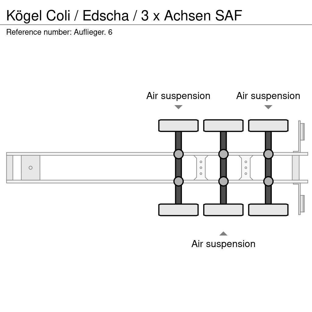 Kögel Coli / Edscha / 3 x Achsen SAF Tentpoolhaagised