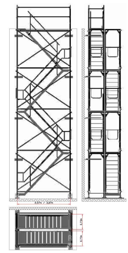  Gerüst Treppe Treppenturm 12m Ehitustellingud