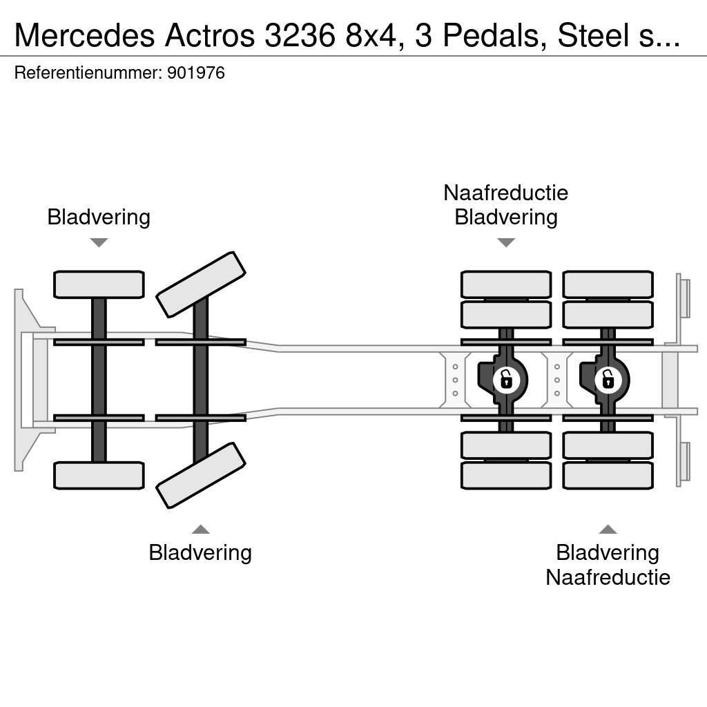Mercedes-Benz Actros 3236 8x4, 3 Pedals, Steel suspension, Telli Kallurid