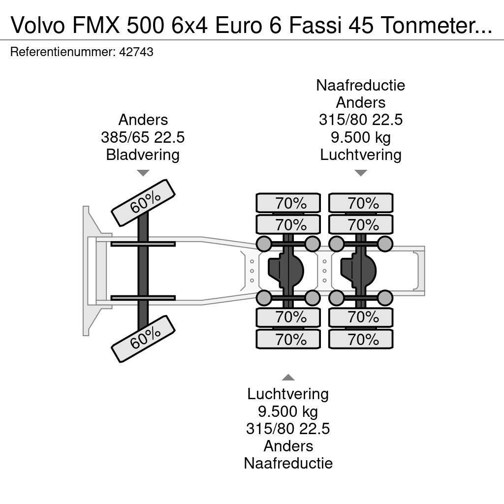 Volvo FMX 500 6x4 Euro 6 Fassi 45 Tonmeter laadkraan Sadulveokid