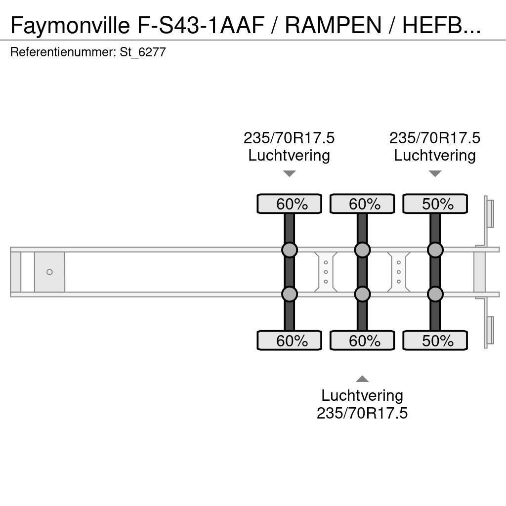 Faymonville F-S43-1AAF / RAMPEN / HEFBED / UITSCHUIFBAAR Raskeveo poolhaagised