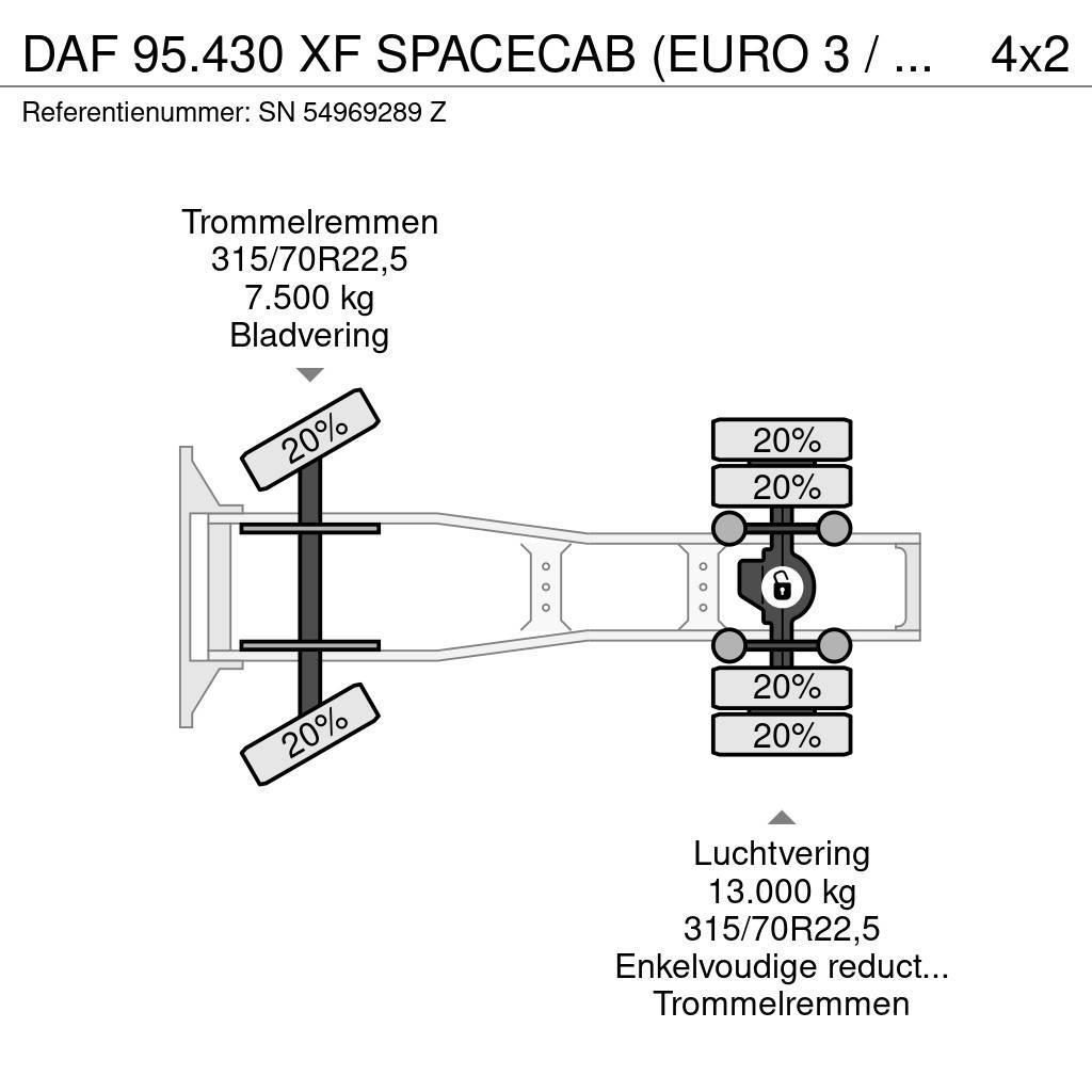 DAF 95.430 XF SPACECAB (EURO 3 / ZF16 MANUAL GEARBOX / Sadulveokid
