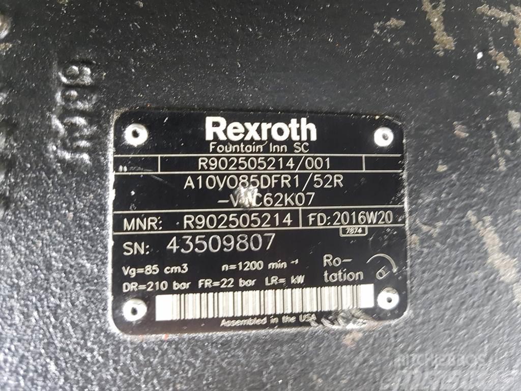 Rexroth A10VO85DFR1/52R - Load sensing pump Hüdraulika