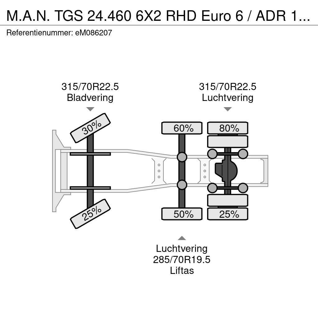 MAN TGS 24.460 6X2 RHD Euro 6 / ADR 19/07/24 Sadulveokid