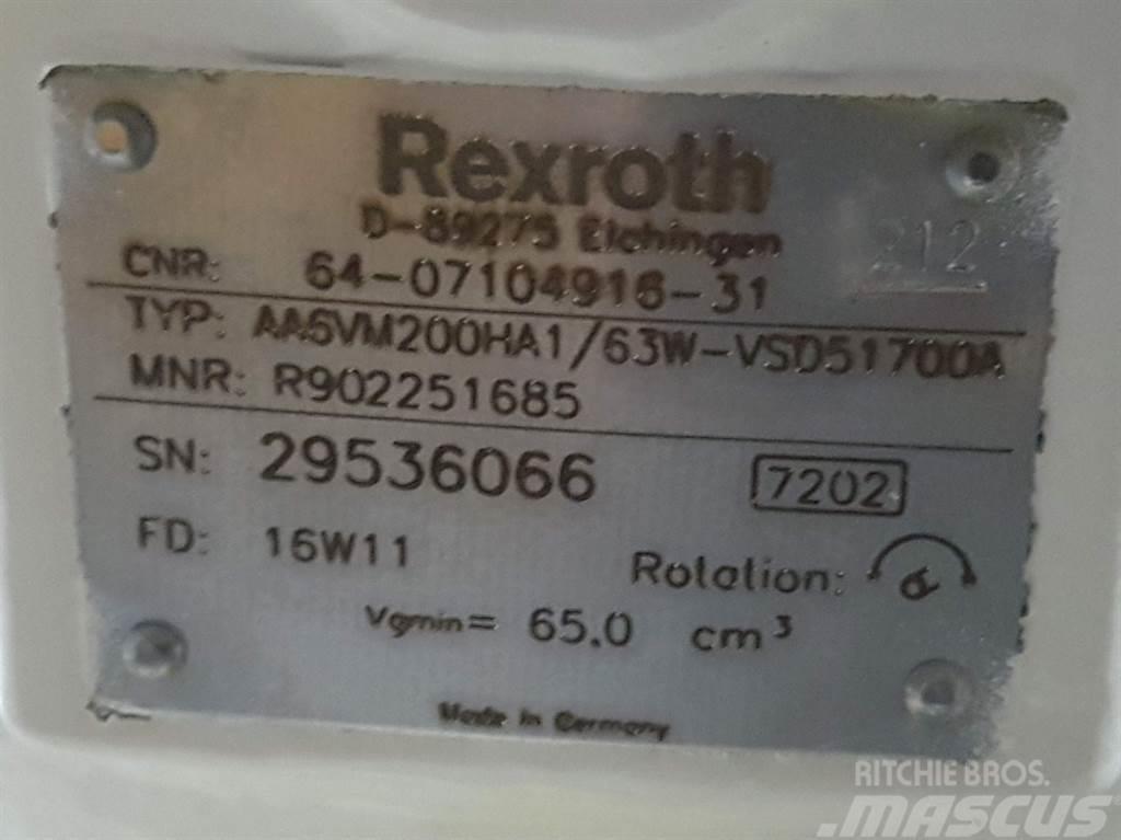 Rexroth AA6VM200HA1/63W-R902251685-Drive motor/Fahrmotor Hüdraulika