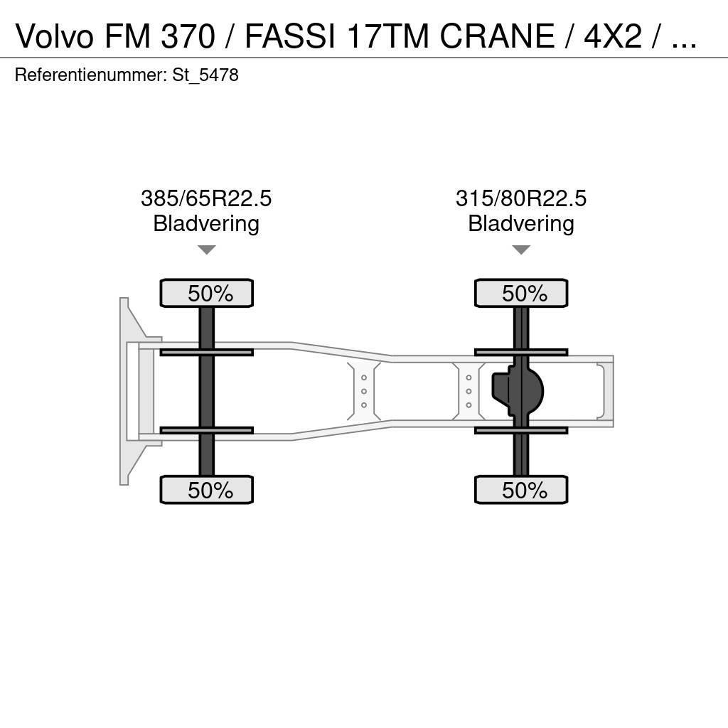 Volvo FM 370 / FASSI 17TM CRANE / 4X2 / E6 / GRUA / KRAN Sadulveokid