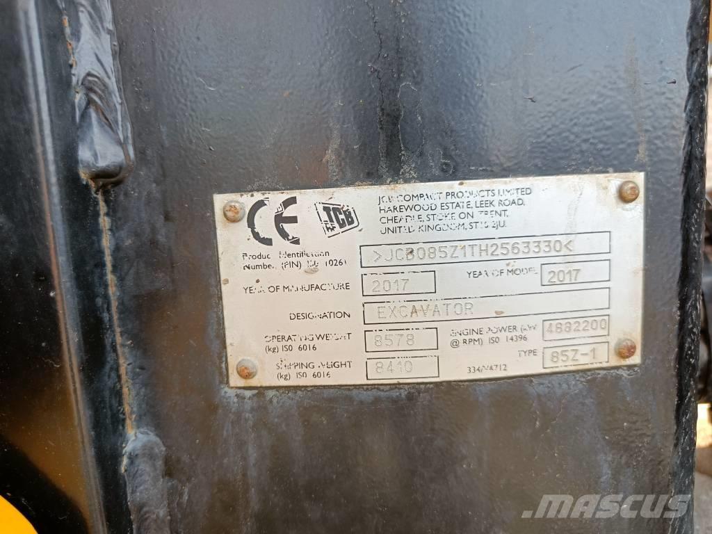 JCB 85Z-1 ECO Väikeekskavaatorid 7t-12t