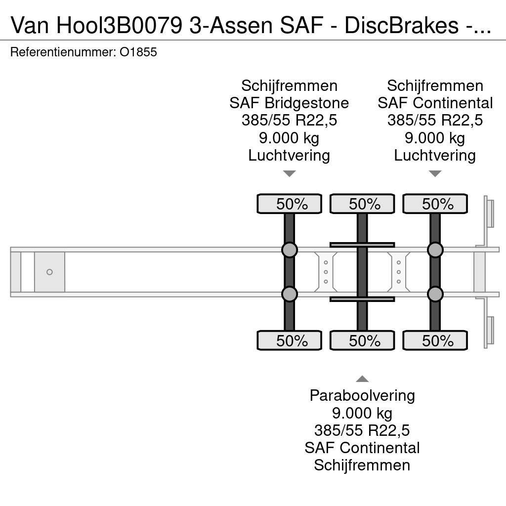 Van Hool 3B0079 3-Assen SAF - DiscBrakes - ADR - Backslider Konteinerveo poolhaagised