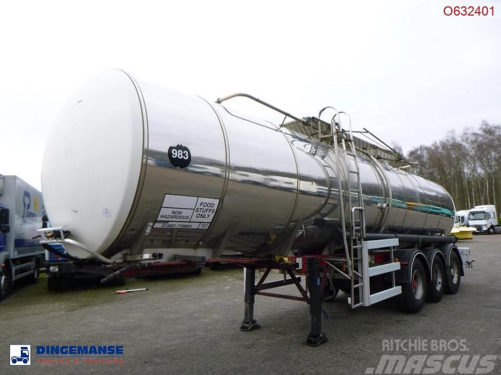  Crane Fruehauf Food tank inox 30 m3 / 1 comp Tsistern poolhaagised