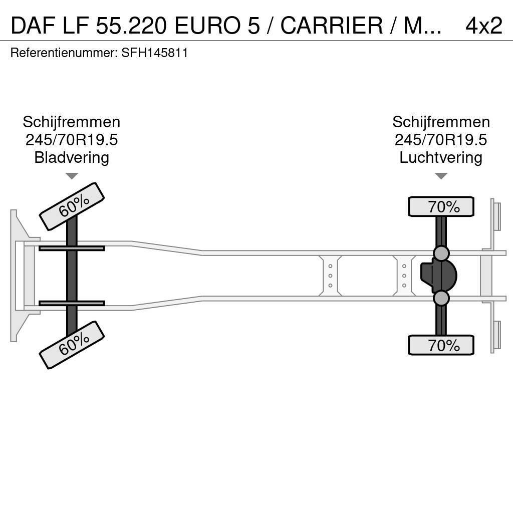 DAF LF 55.220 EURO 5 / CARRIER / MULTITEMPERATUUR / DH Külmikautod