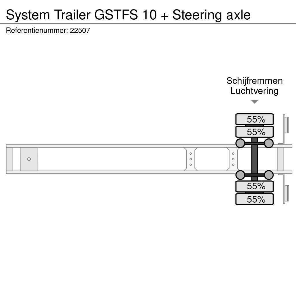  SYSTEM TRAILER GSTFS 10 + Steering axle Furgoonpoolhaagised